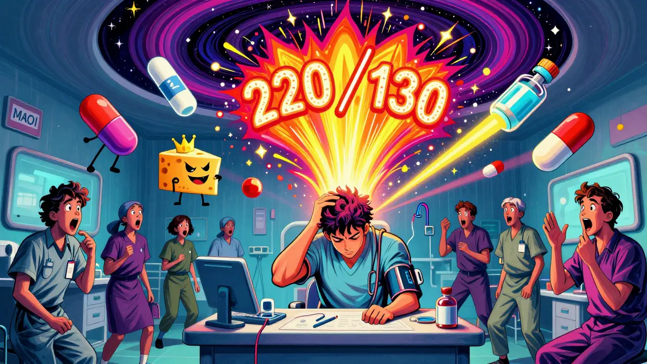 Severe Hypertensive Crisis from Drug Interactions and Reactions