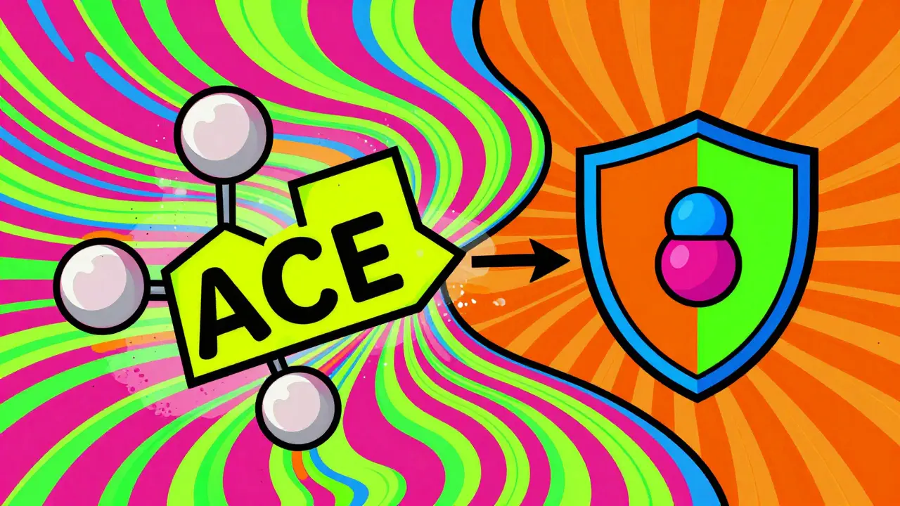 Abstract colorful illustration showing two different ways medications block hormones in the body.