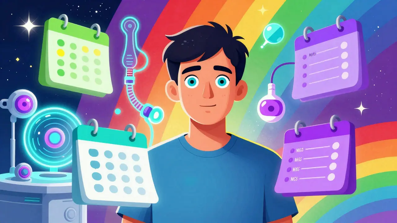Vibrant artwork showing fast recovery and future glaucoma treatments